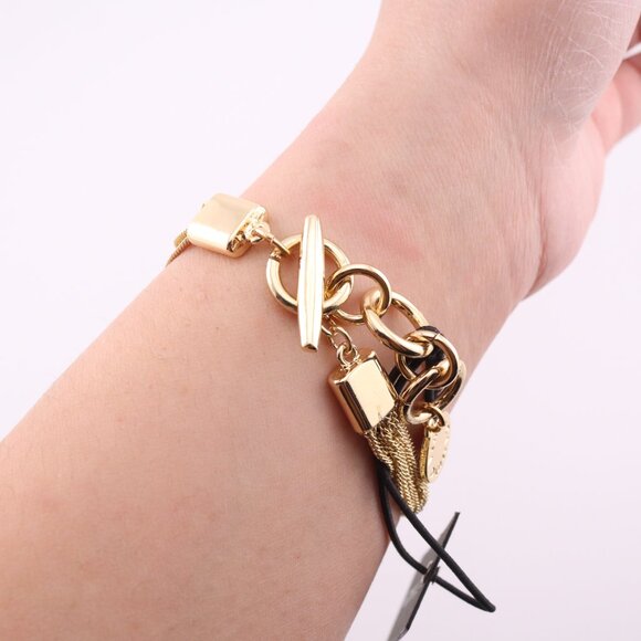 Women's Vince Camuto Toggle Chain Bracelet Gold‎ Plated Fashion Jewelry - Picture 7 of 7